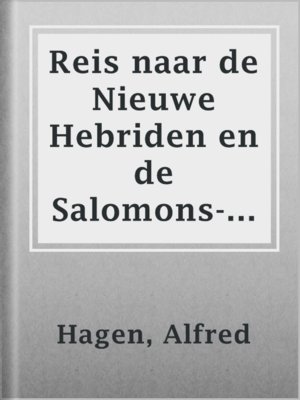 cover image of Reis naar de Nieuwe Hebriden en de Salomons-eilanden